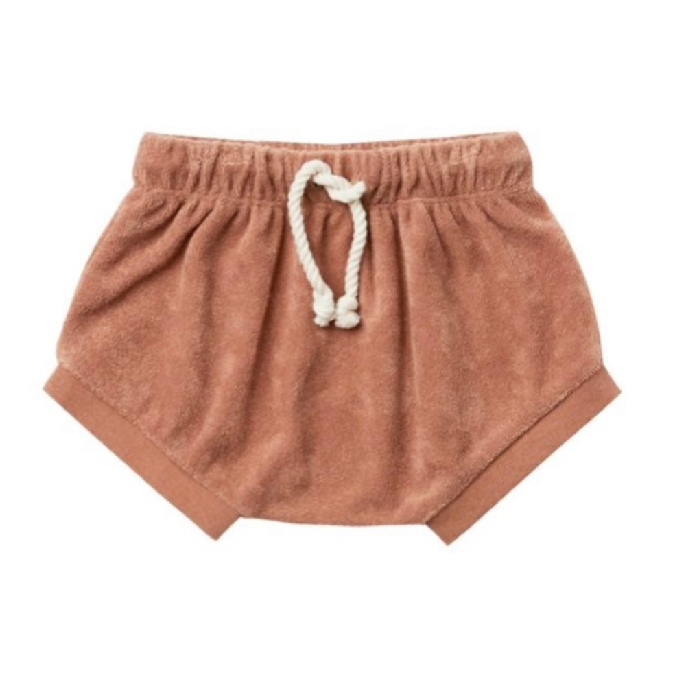 Quincy Mae Terry Shorts in Terracotta